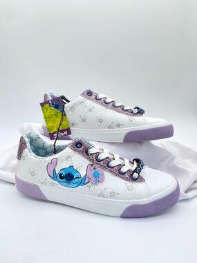 Disney Lilo & Stitch Ground Up Women's Sneakers Purple Glitter Size 8 NWT